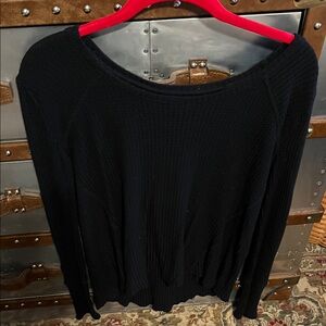 Abercrombie & Fitch Black Long Sleeve Knit Top